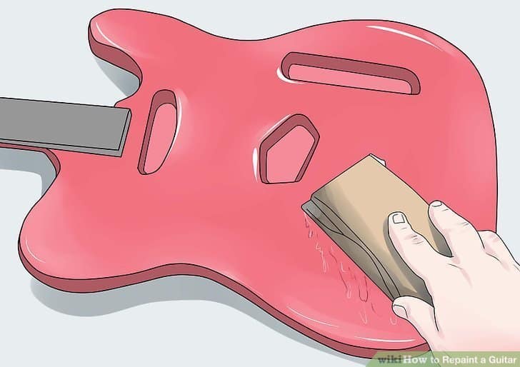 Polishing the guitar