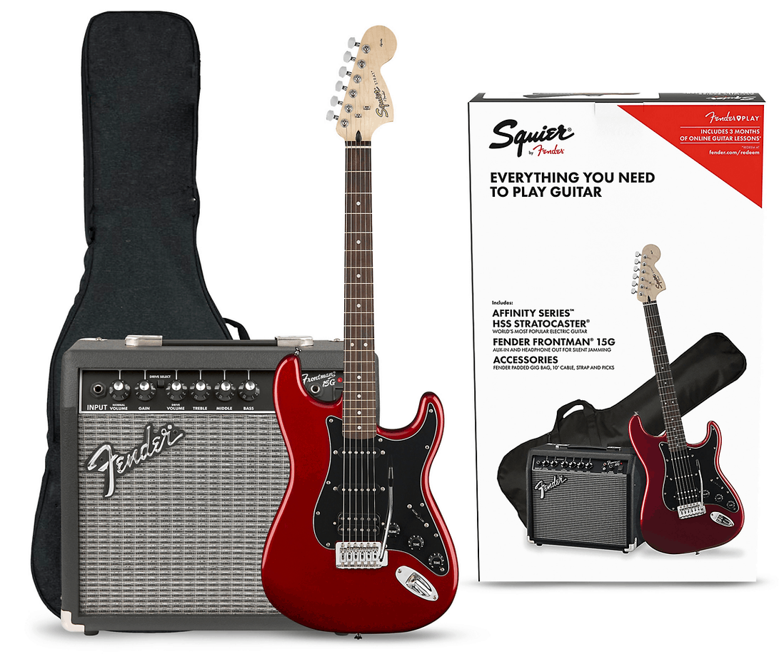 Pack de guitarra eléctrica Squier Affinity Series Stratocaster | Guitar Center