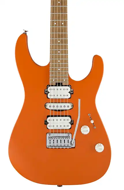 Charvel Pro-Mod DK24 HSH 2PT CM Electric Guitar Satin Orange Crush | Reverb