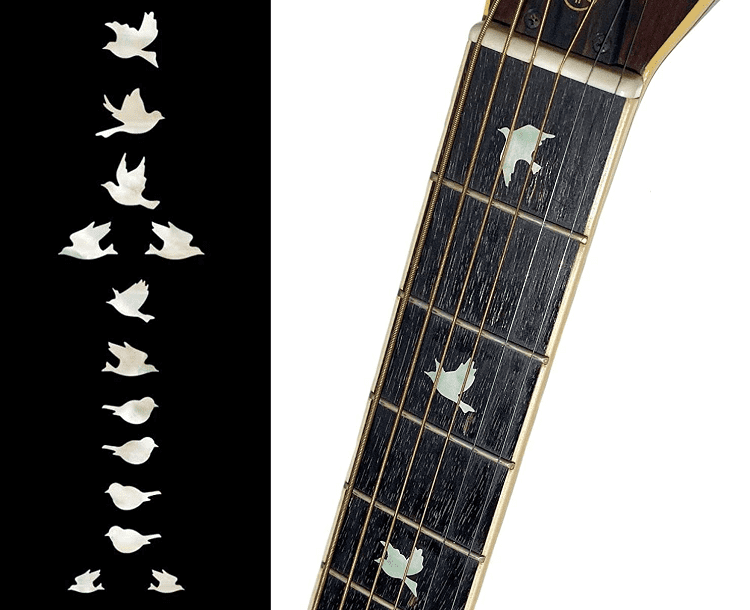 Sticker Inlays fretboard guitar ideas 
