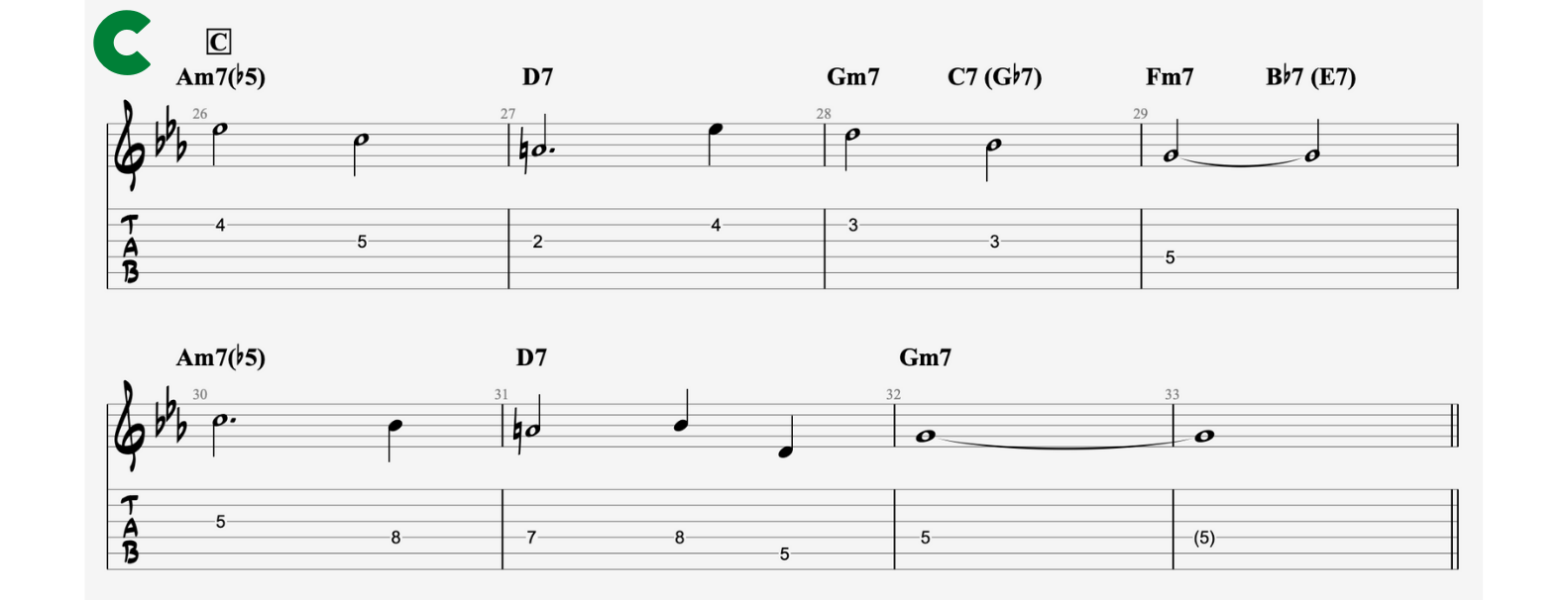 easy songs for guitar using chords G, C & D7 - Modern Guitar Approach