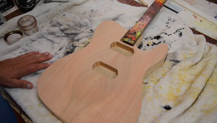 Australian lacewood guitar