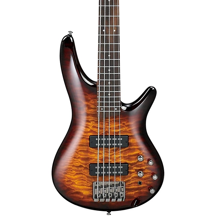 Ibanez SR405EQM Quilted Maple 5-String Electric Bass Guitar Dragon Eye Burst | Guitar Center